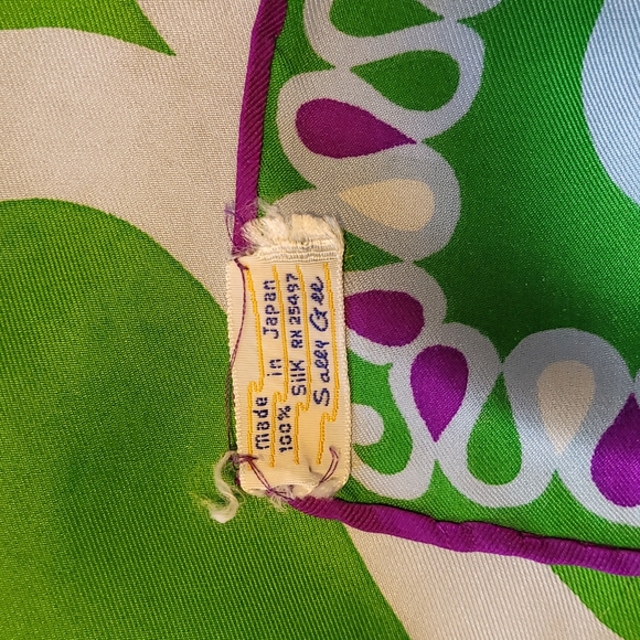 Sally Gee vintage 60's silk scarf hippy chic boho - Picture 4 of 8